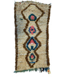 3002 Morocco/ Middle Atlas/ Ben Ourain Style with Stacked Diamons running vertically/ Central medallion sequence with floral / abstract symboilc forms (P18)