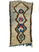 Load image into Gallery viewer, 3002 Morocco/ Middle Atlas/ Ben Ourain Style with Stacked Diamons running vertically/ Central medallion sequence with floral / abstract symboilc forms
