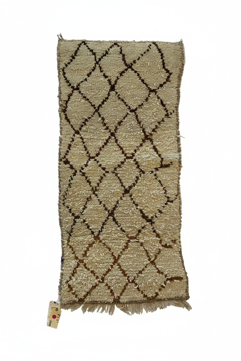 3006 Morocco/ Middle Atlas/ Ben Ourain Style with Diamond Lattice Pattern