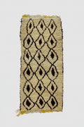 3009 Morocco Middle Atlas/ Beni Ourain Style with All-over diamond lattice/ repeating lozenge shapes arranged in a consistent grid. Diamonds contain darker inner eye/sead motifs