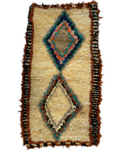 Load image into Gallery viewer, 3041 Morocco/ High Atlas/ Azilal Province  with Two Stacked Diamond Medallions/ Strong Side Borders