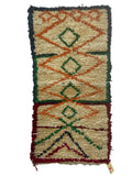 3044 Morocco Berber/ Boucherouite Style  with Repeating diamond motifs/ with zigzag/chevron lines
