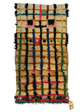 Load image into Gallery viewer, 3045 Morocco Berber/ Boucherouite Style  with Geometric resembling a loose plaid or grid
