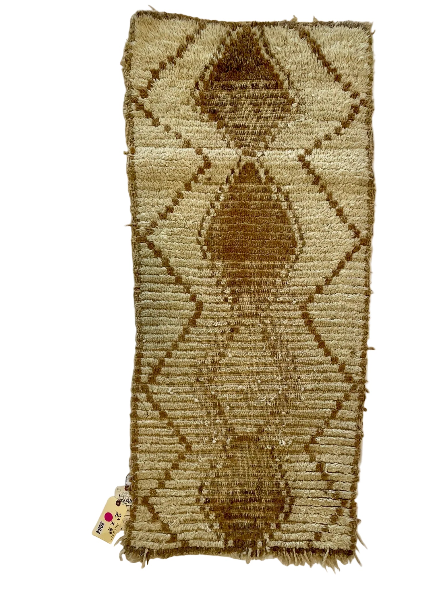3064 Morocco Middle Atlas/ Berber Tribe Style with Stacked Lozenge/diamond medallions/ flanked by zigzag strips