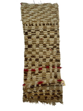 Load image into Gallery viewer, 3070 Morocco  Berber flatweave/ rustic with Linear/ repeating short bars and blocks in columns