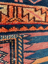 Load image into Gallery viewer, 3100 Central Asian Tribal Weaving/ Turkmen/ Baluch/Baluchi/ Ersari-influenced style. with Geometric motif/ repeating tribal symbols