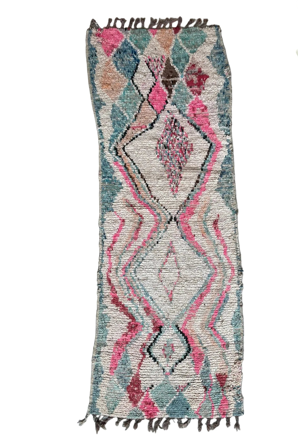 3103 Morocco  High Atlas/ Azilal/ Boujad-style with Large Central Diamond Medallion/ newsted Diamonds/ Chevron/zig-Zag Abstract Tribal
