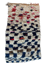Load image into Gallery viewer, 3107 Morocco  Boucherouite Berber shag/ High Atlas/ Azilal Province  with Abstract Scattered Motif/ Irregular Layout/ Tribal composition