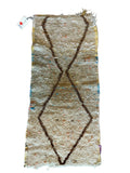 3111 Morocco Middle Atlas/ Beni Ourain Berber with Single Elongated Diamond/ Central Connected Diamon Motif