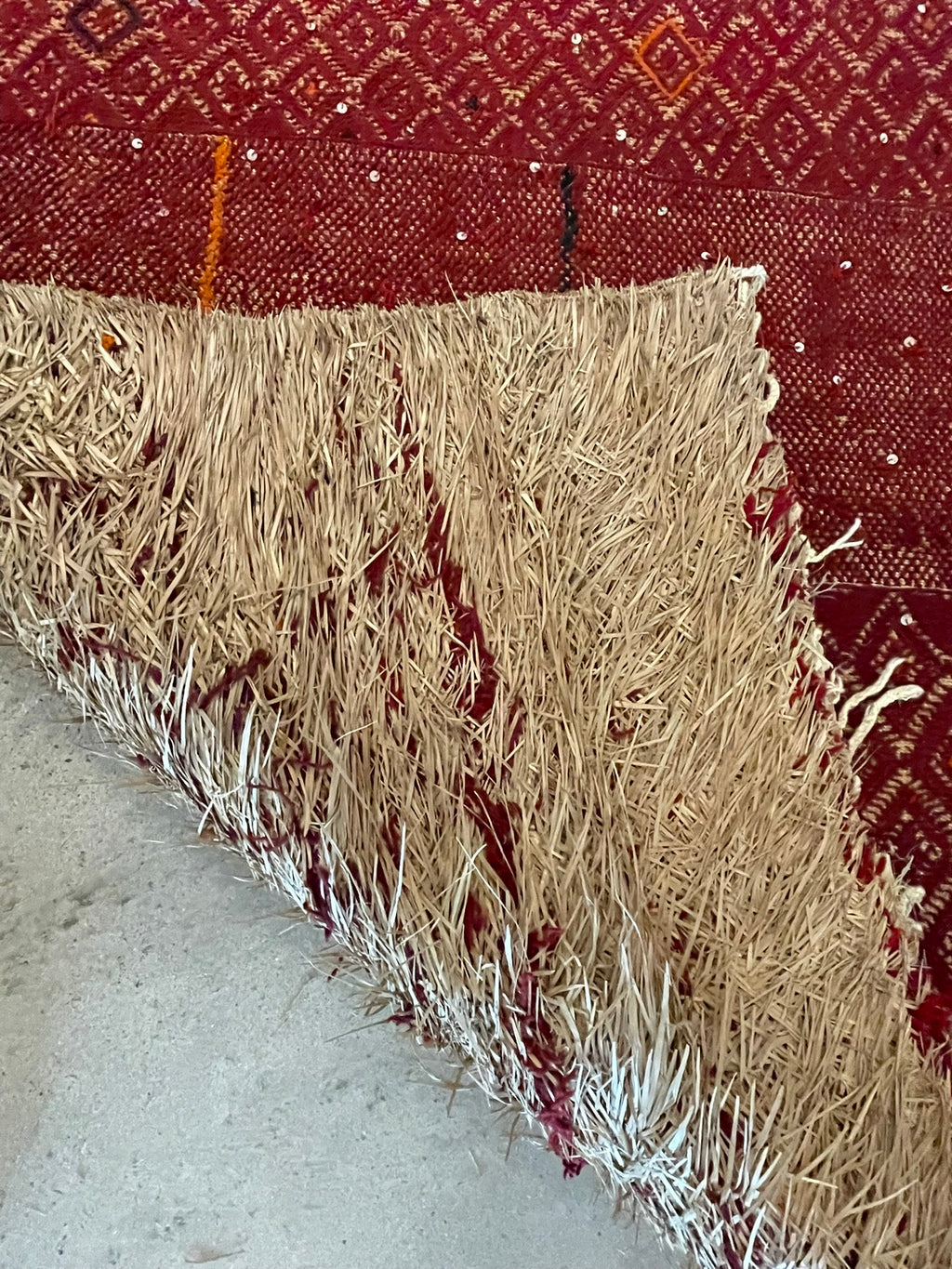3117 Morocco Khemisset Middle Atlantic Region, Straw Fiter with wool Embroidery