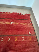 Load image into Gallery viewer, 3120 Morocco/ High Atlas/ Oued Zem Influence with Horizontal Register Bands/ Minimal Geometric Motifs/ Small Triangles/ Cross Motifs