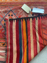 Load image into Gallery viewer, 3126 Morocco/ Oued Zem Region with Panel Compartment Layout/ Large Stepped Central Medallion/ Diamond Motif/ Cross and Lattic Motifs/ Horizontal Striped End Bands