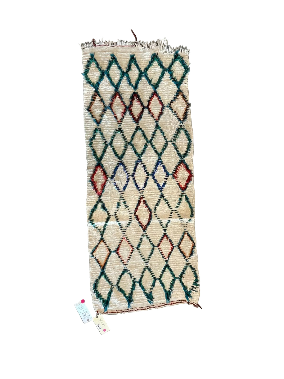 3135 Morocco / Middle Atlas / Zaiane Style/ Ivory / Green / Red / Rust / Blue