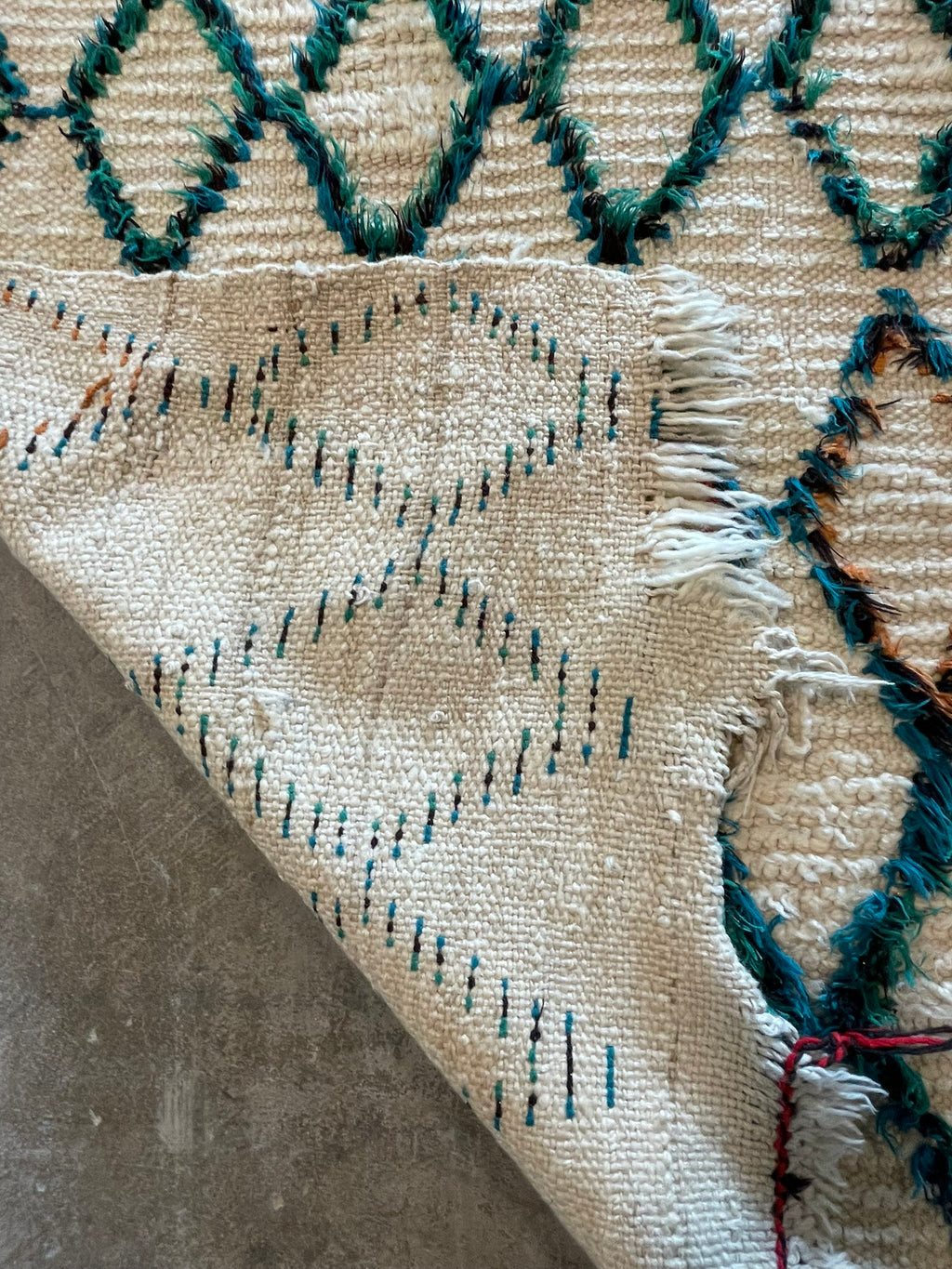 3135 Morocco / Middle Atlas / Zaiane Style/ Ivory / Green / Red / Rust / Blue