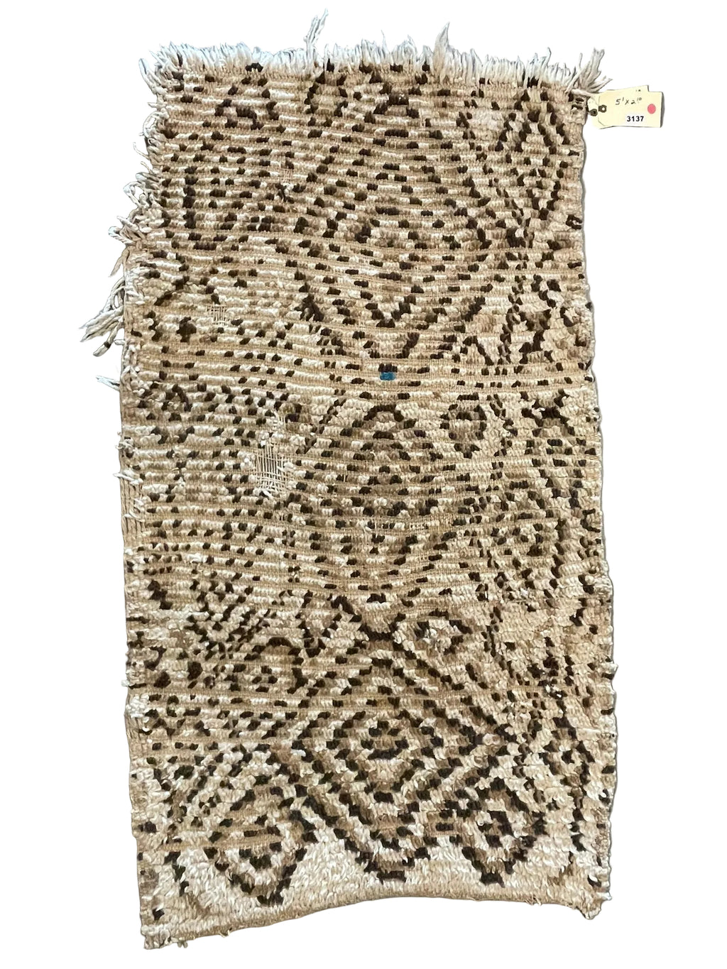 3137 Morocco / Middle Atlas / Beni Ourain / Ivory / Dark Brown