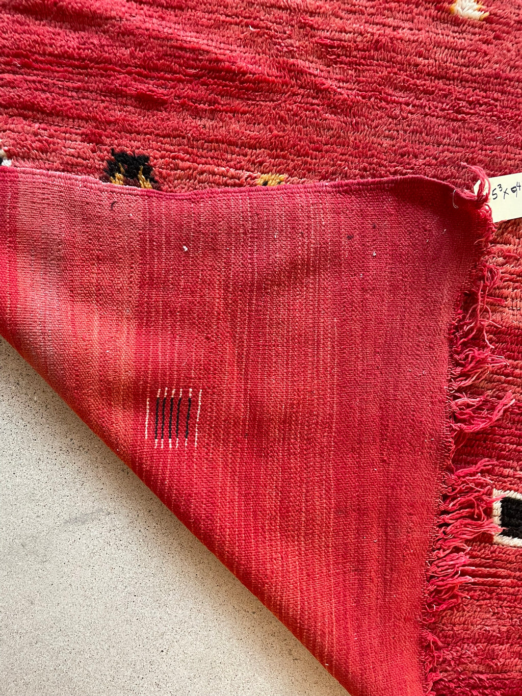 3138 Morocco / Boujad / Central Morocco / Red  / burgundy / Black