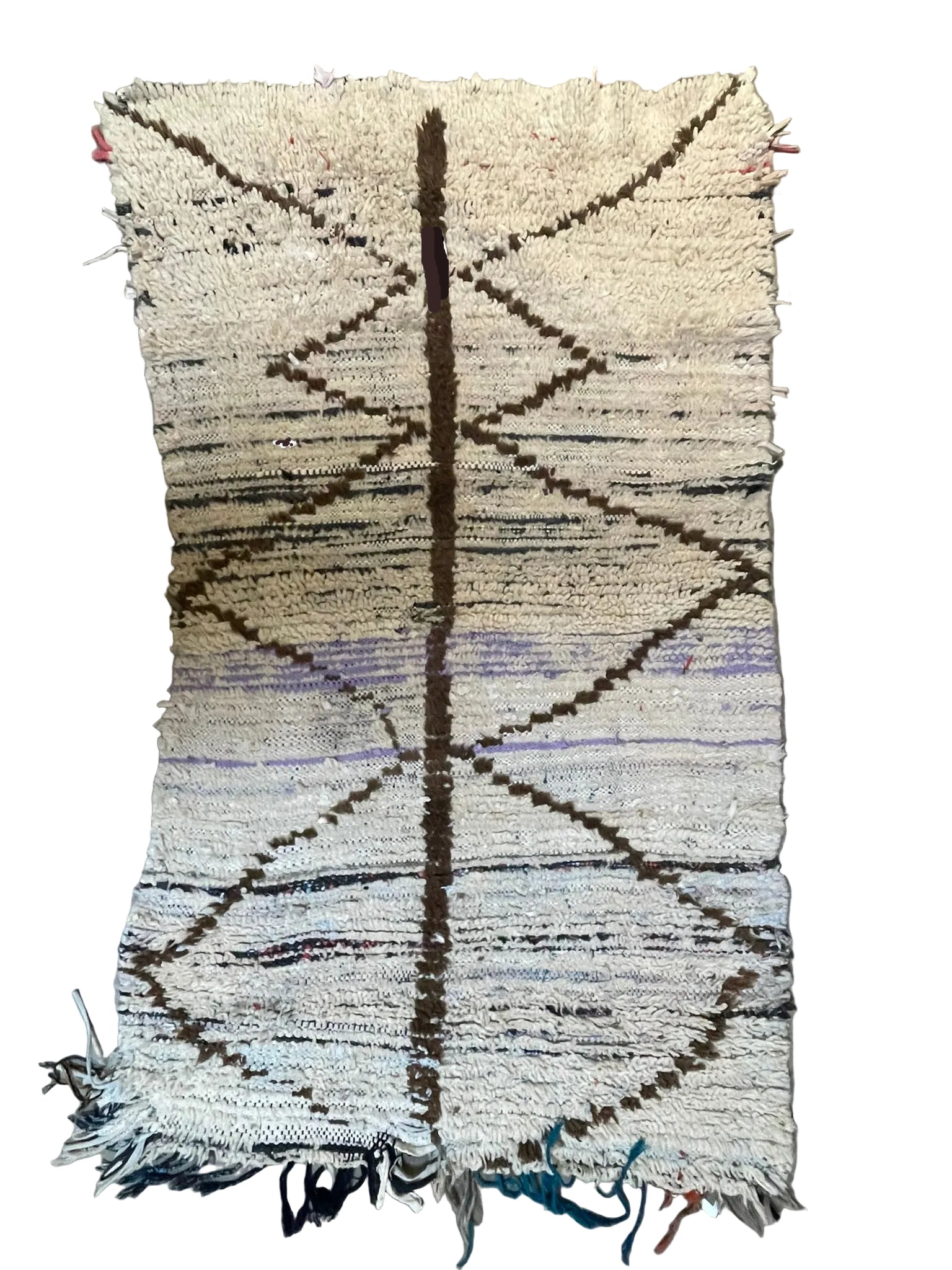 3140 Morocco / Middle Atlas / Beni Ourain / Ivory / Dark Brown