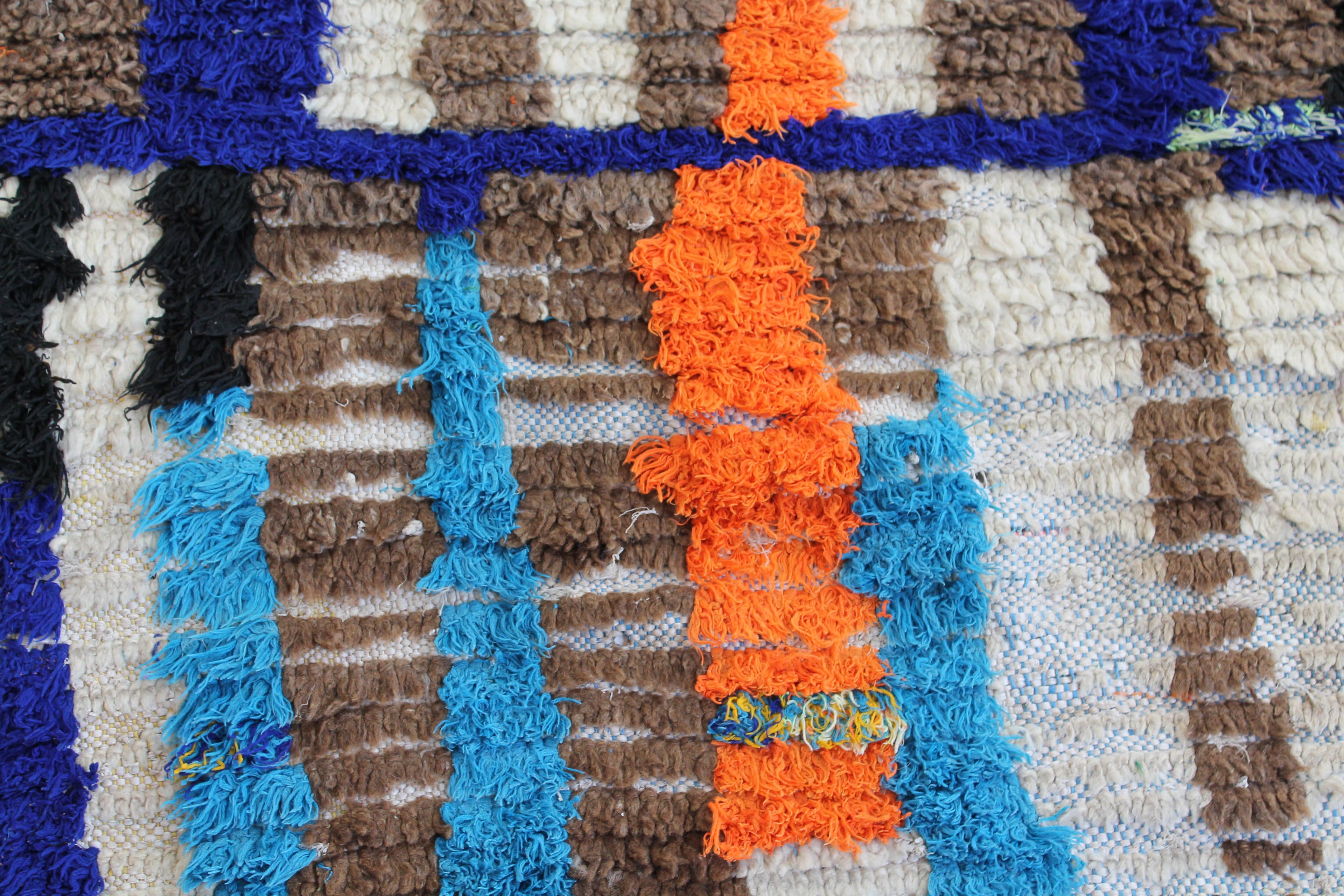 1020 HighAtlas with brown/cream/orange/blue multi-color stripes Pattern