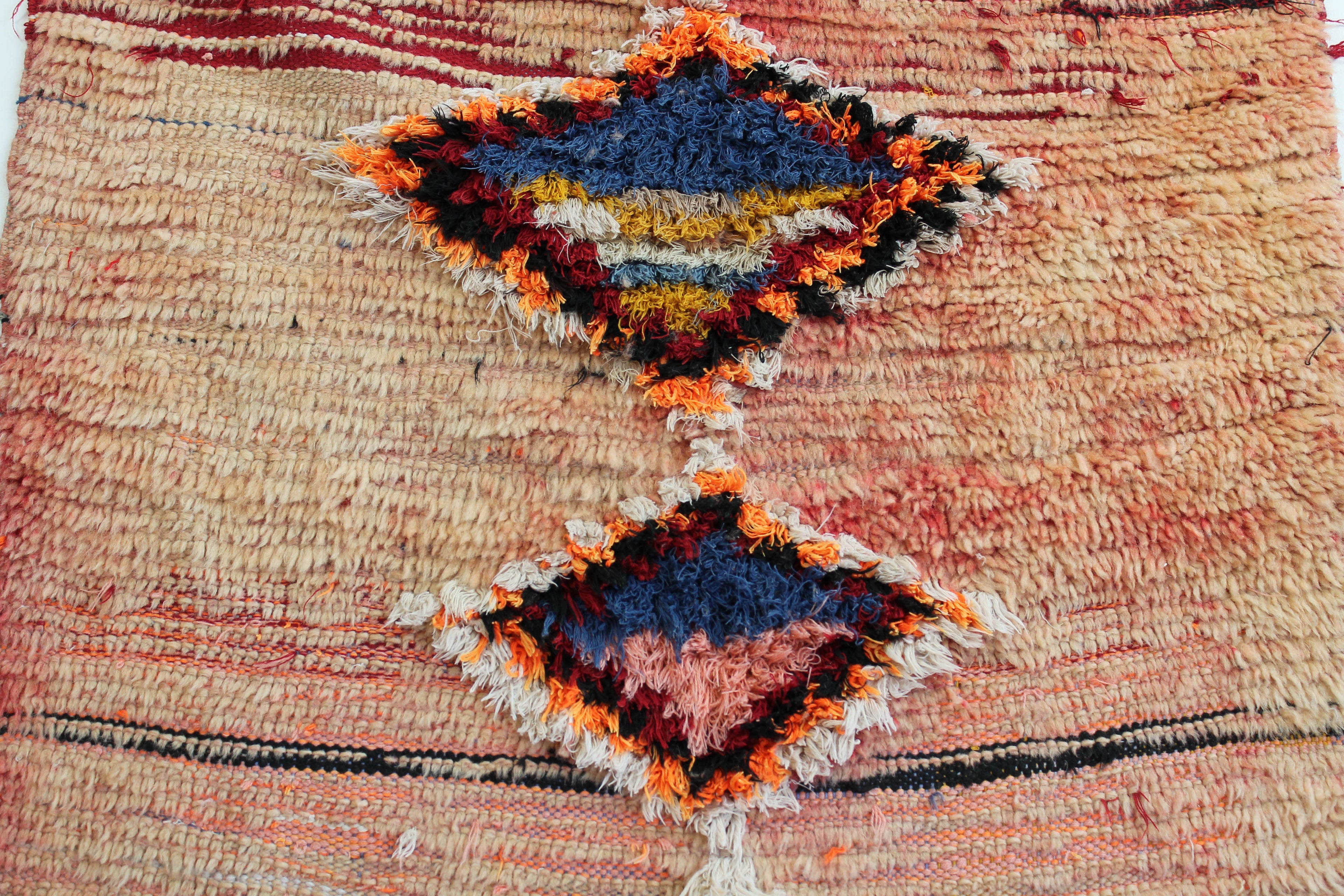 1033 Boujad with orange w multi-color diamonds Pattern