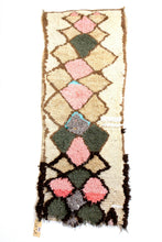 Load image into Gallery viewer, 1039 Moulouya with cream w tan/brown/pink/green diamonds Pattern