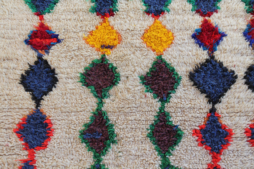 1057 Azilal with Taupe/Green/Blue/Red/Yellow/Purple/Black Diamonds Pattern