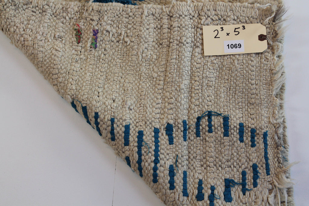 1069 HighAtlas with Taupe/Blue Diamonds Pattern (P18)