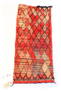 1075 Boujad with Red/Black/Orange Diamonds Pattern