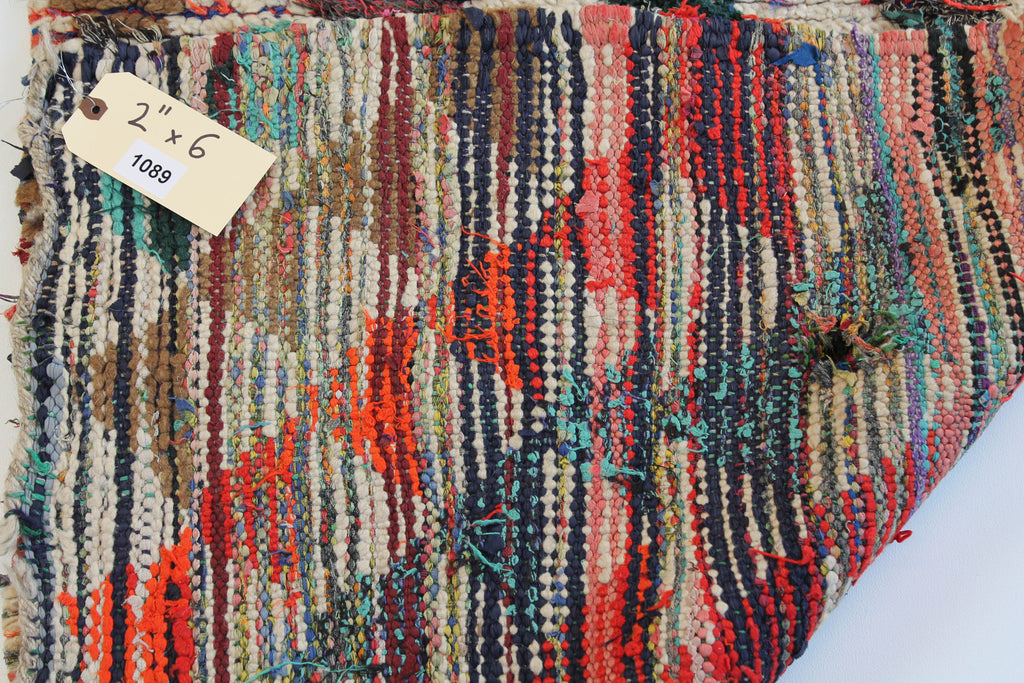 1089 Moulouya with Taupe/Red/Brown/Blue/Turquoise Triangles Pattern