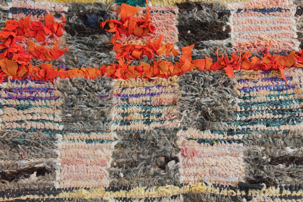 1095 Boujad with Multi-color/Black/Orange Squares Pattern