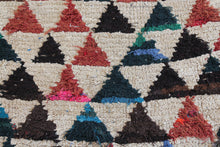 Load image into Gallery viewer, 1122 Moulouya with Taupe/Red/Brown/Blue/Pink Triangles Pattern