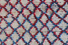 Load image into Gallery viewer, 1124 Open East with Taupe/Red/Blue Diamonds Pattern