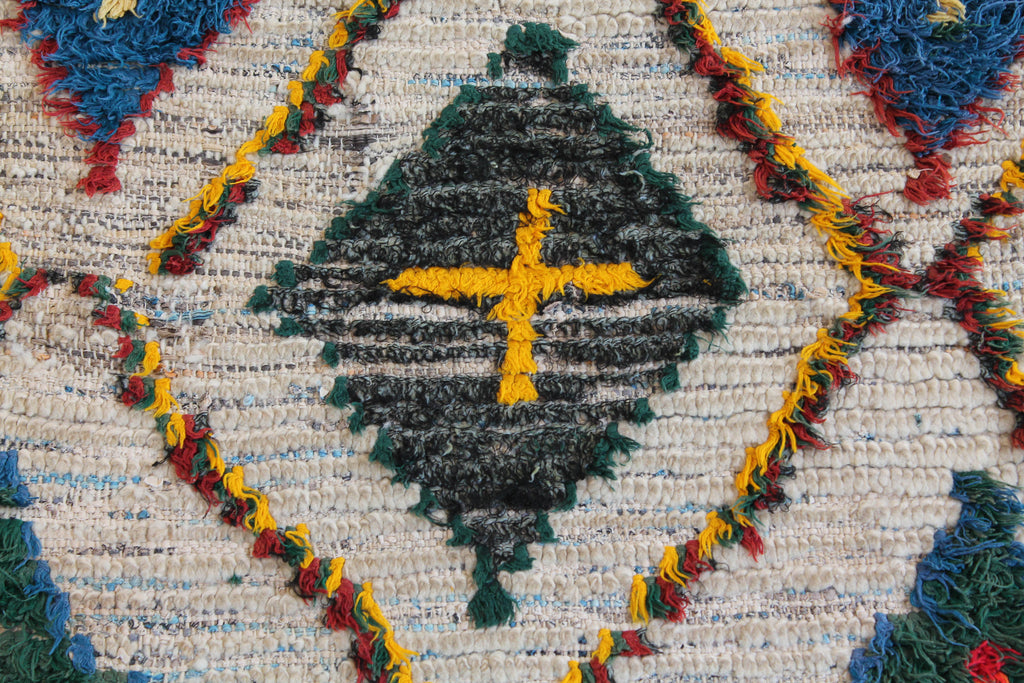 1126 HighAtlas with Taupe/Blue/Red.Green/Charcoal Diamonds and Crosses Pattern (P5)