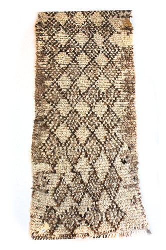 1166 Moulouya with Taupe/LightBrown/DarkBrown Checkered Diamonds Pattern