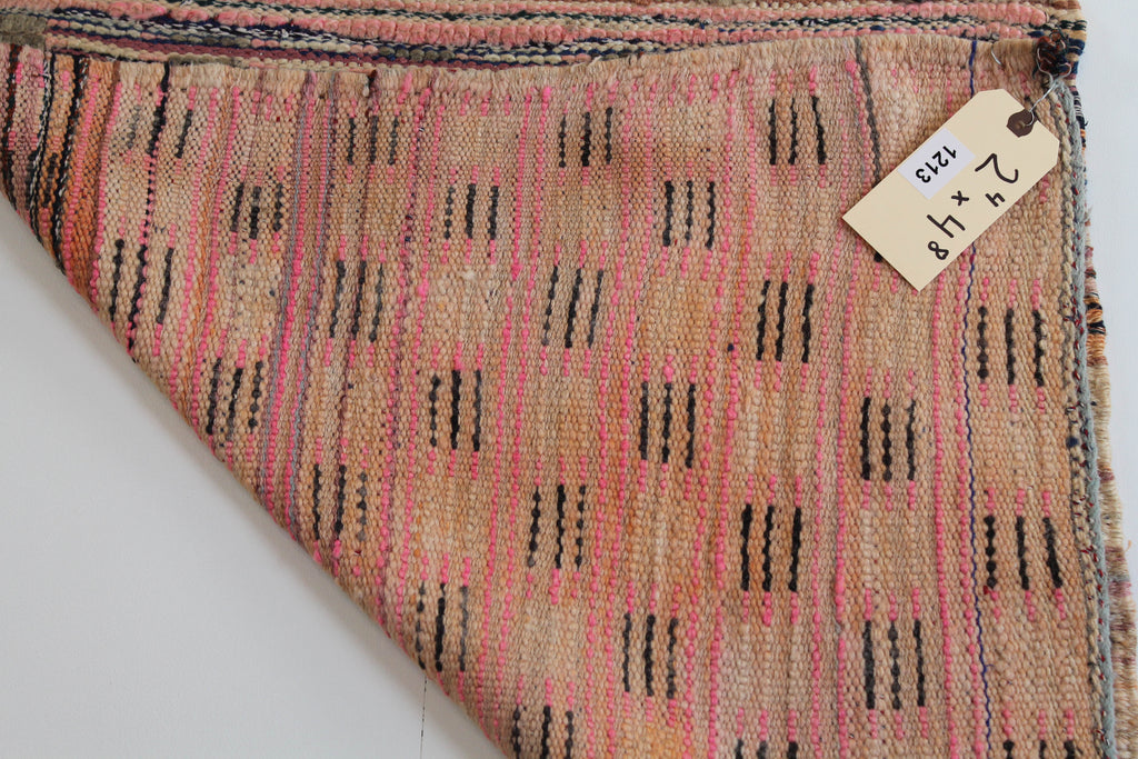 1213 Boujad with Taupe/Pink/Brown/Purple Squares Pattern
