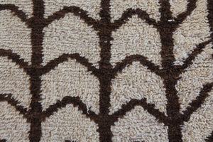 1236 Moulouya with Taupe/Brown Squares Pattern