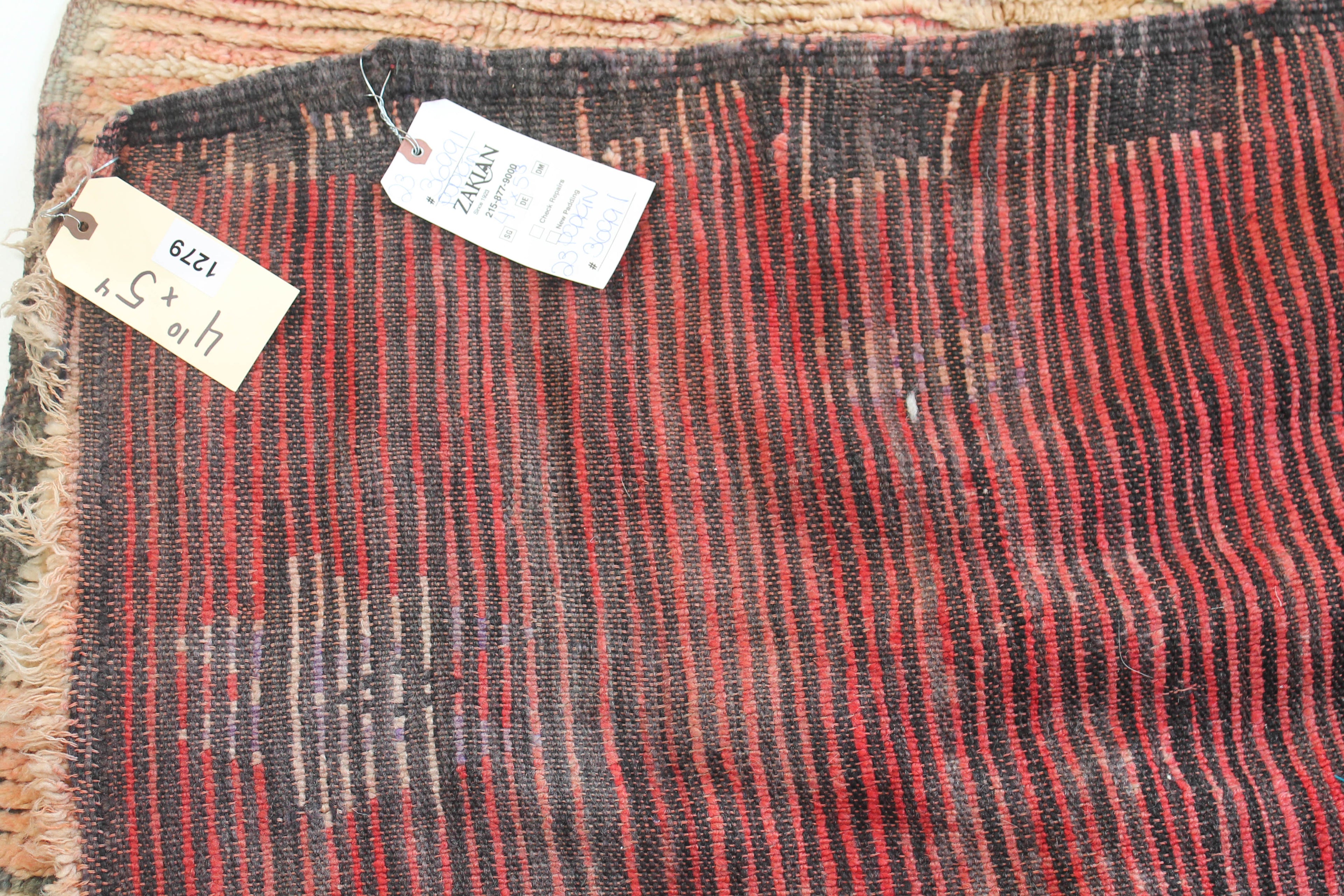 1279 Boujad with Red/Taupe/Blue/Green Various Patterns Pattern
