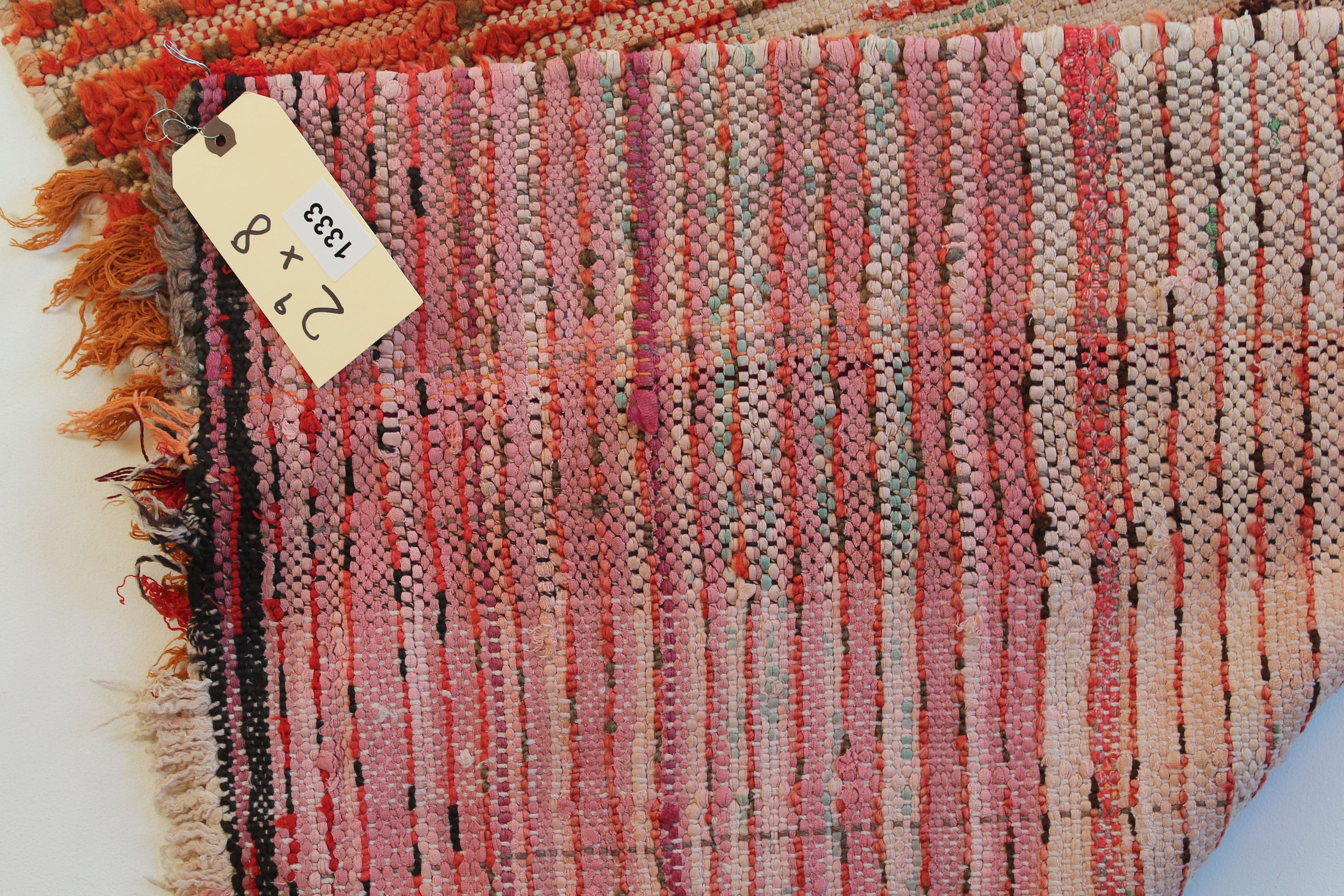 1333 Boujad with Red/Black/White Diamonds and Stripes Pattern