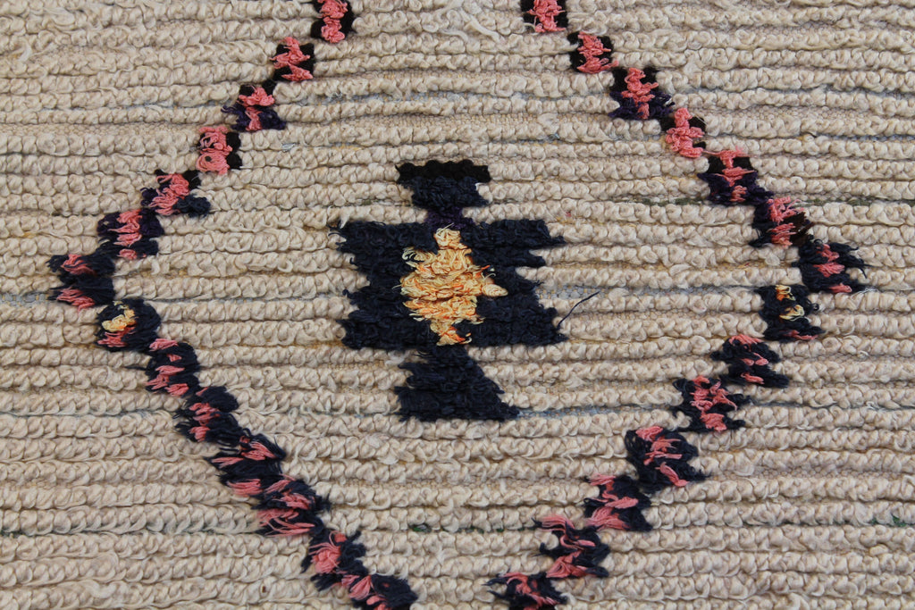 1345 Moulouya with Taupe/Black/Pink/Yellow Diamonds and Stars Pattern