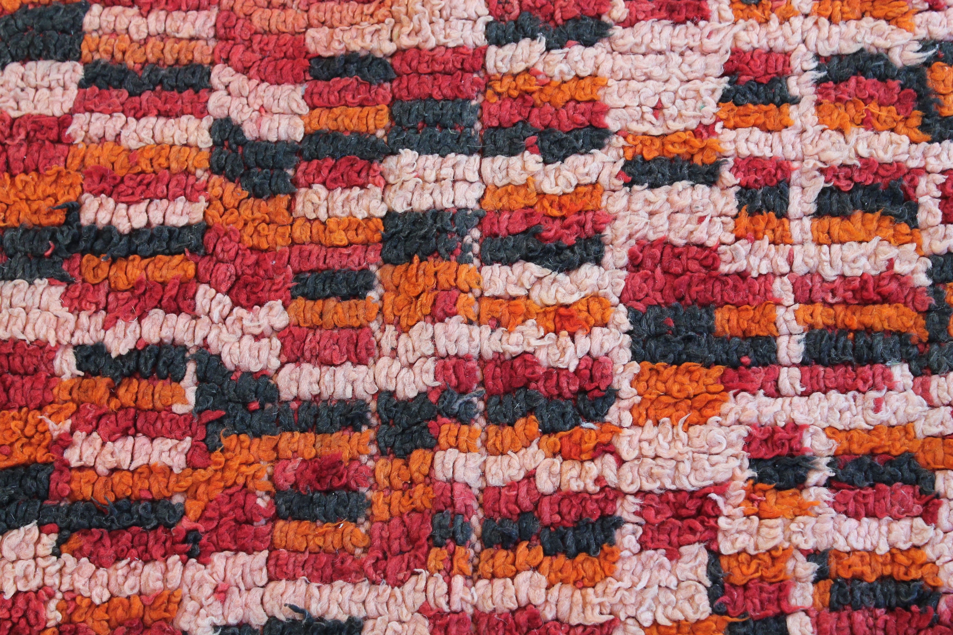 1346 Boujad with Orange/Red/Black/Tan Squares Pattern (P20)