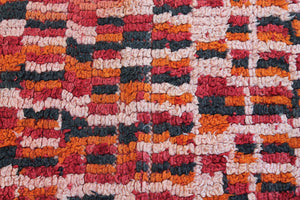 1346 Boujad with Orange/Red/Black/Tan Squares Pattern