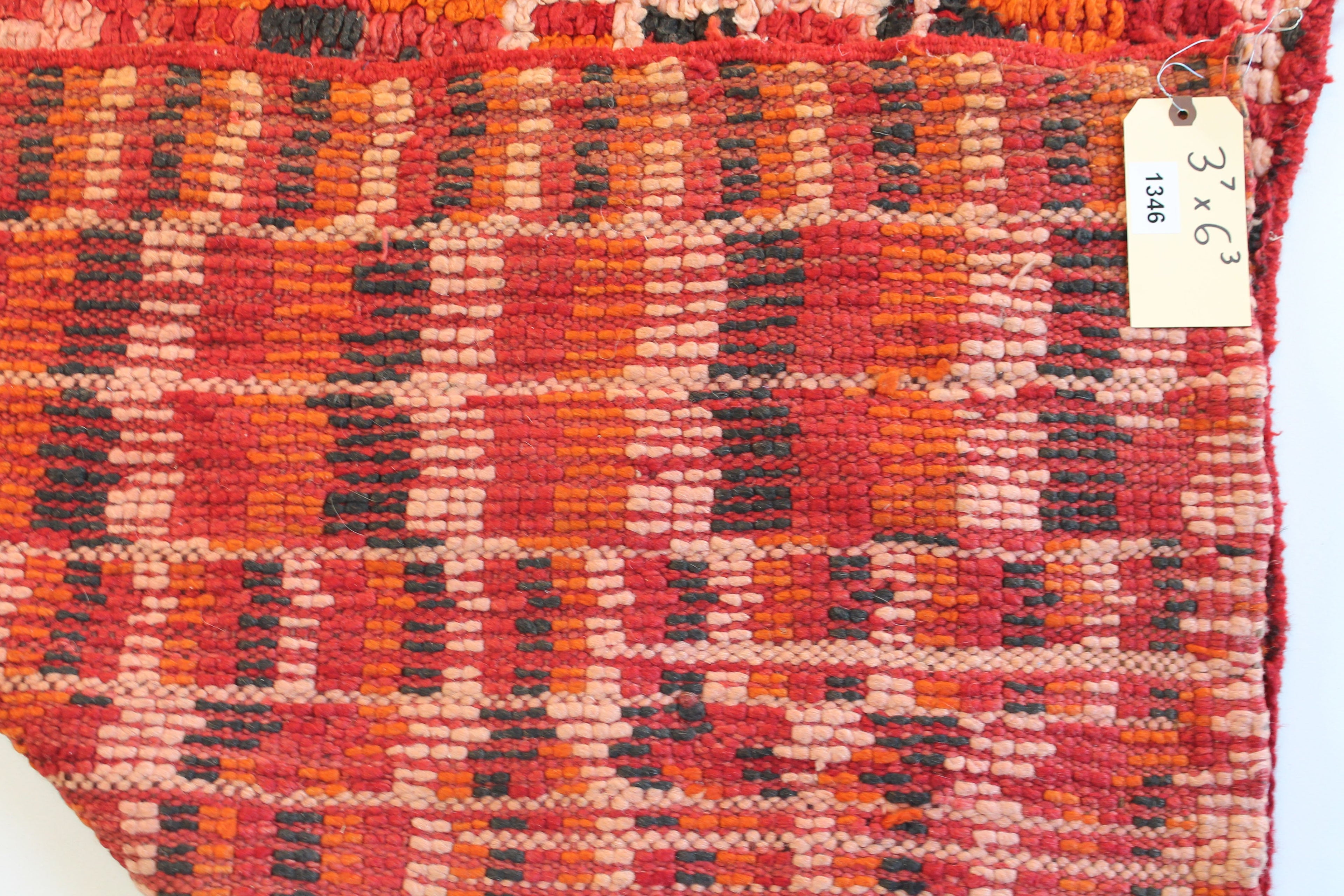 1346 Boujad with Orange/Red/Black/Tan Squares Pattern (P20)