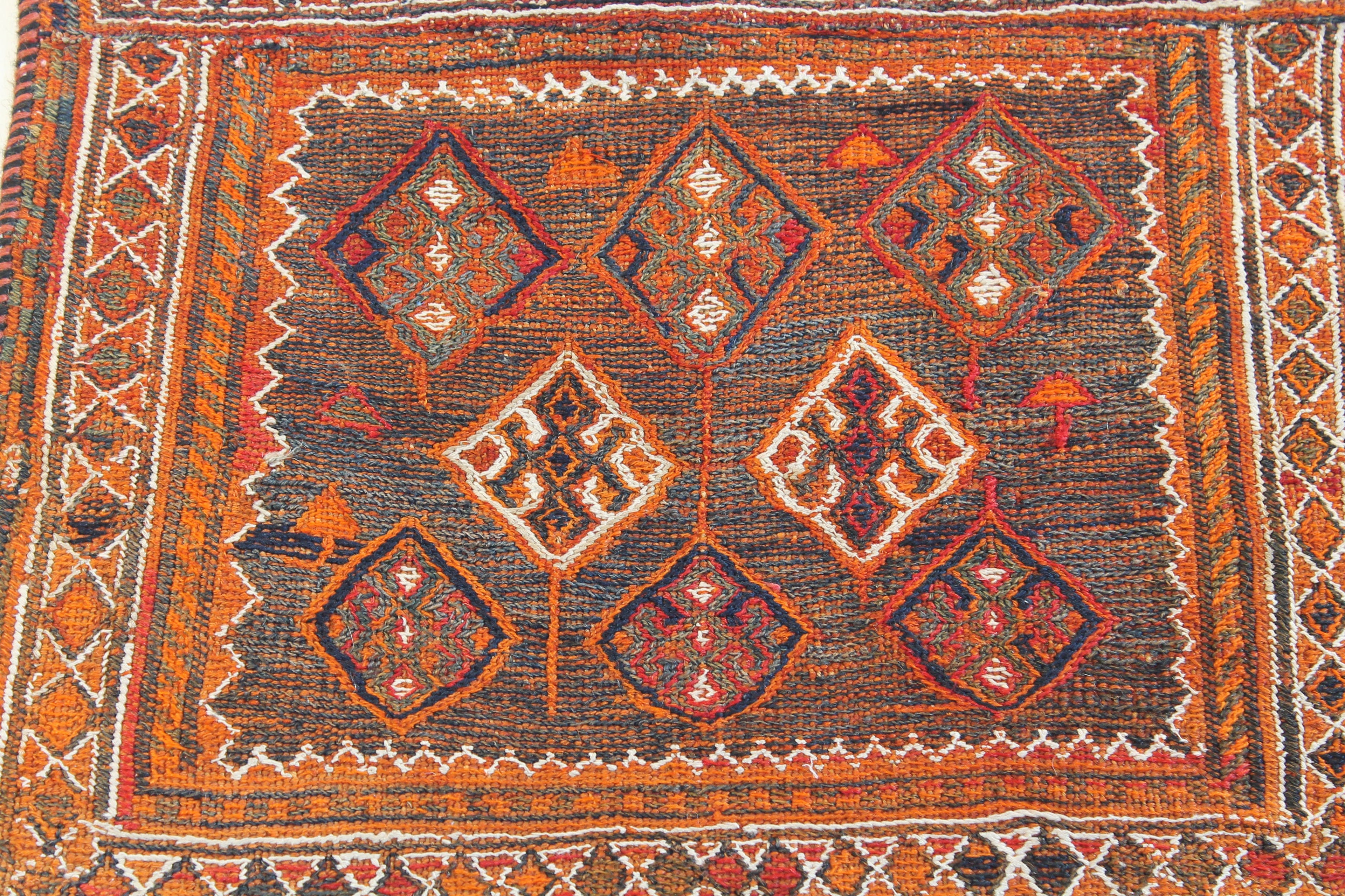 1354 IRAN with Black/Red/Orange/White Various Stripes and Patterns Pattern