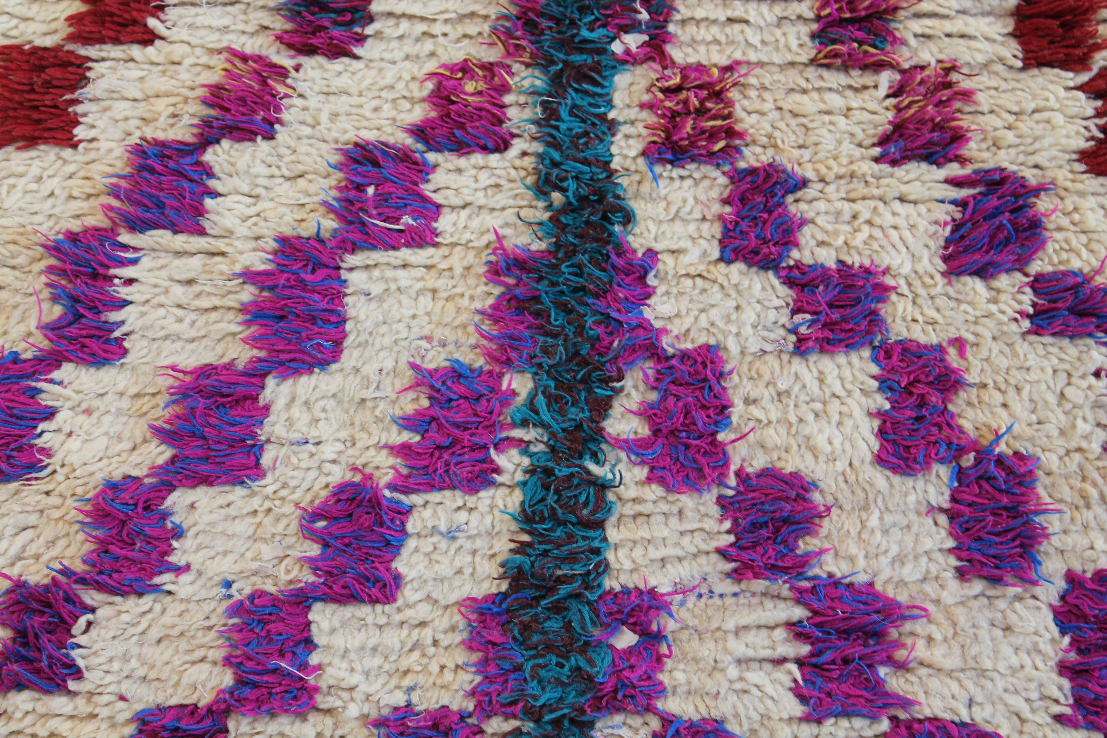 1358 Open East with Taupe/Magenta/Pink/Red/Purple/Turquoise/Green Checkered Pattern