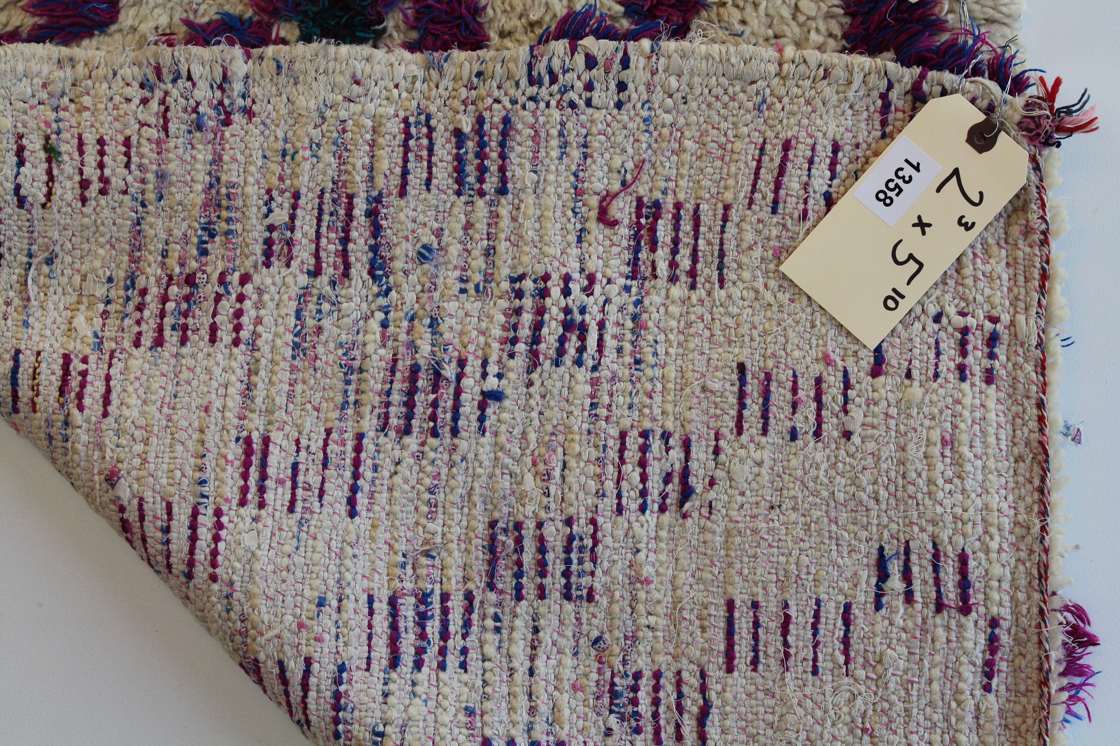 1358 Open East with Taupe/Magenta/Pink/Red/Purple/Turquoise/Green Checkered Pattern