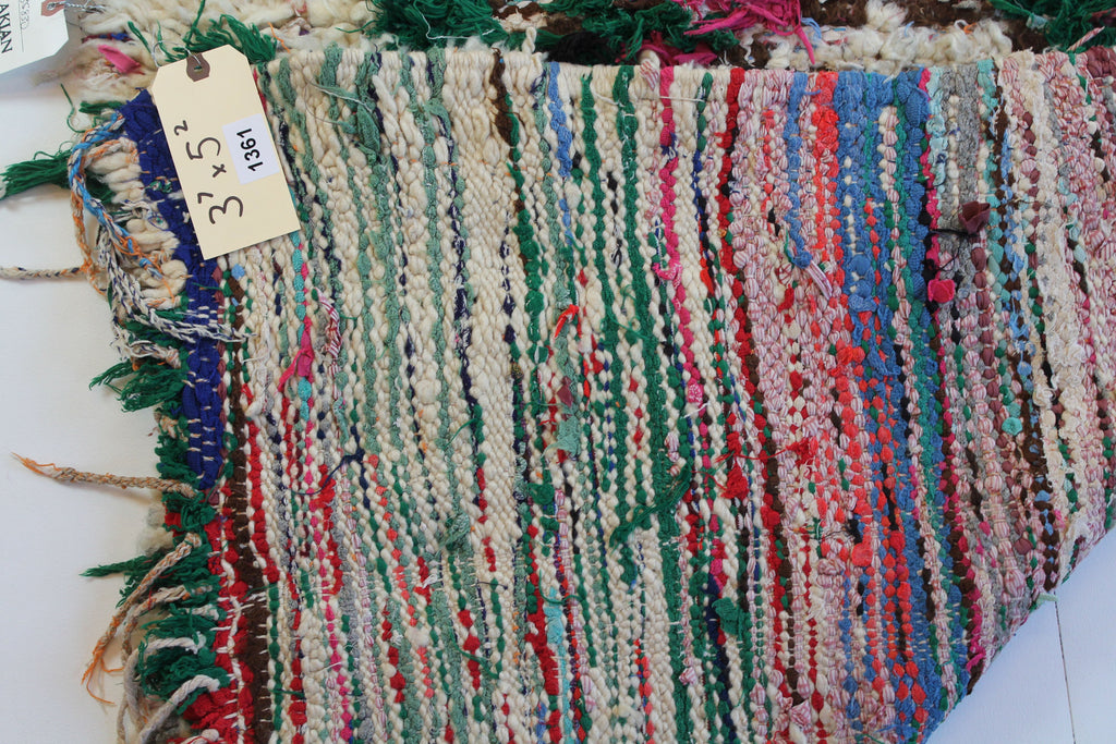 1361 Moulouya with Taupe/Green/Pink/Orange/Red Flat Diamonds Pattern