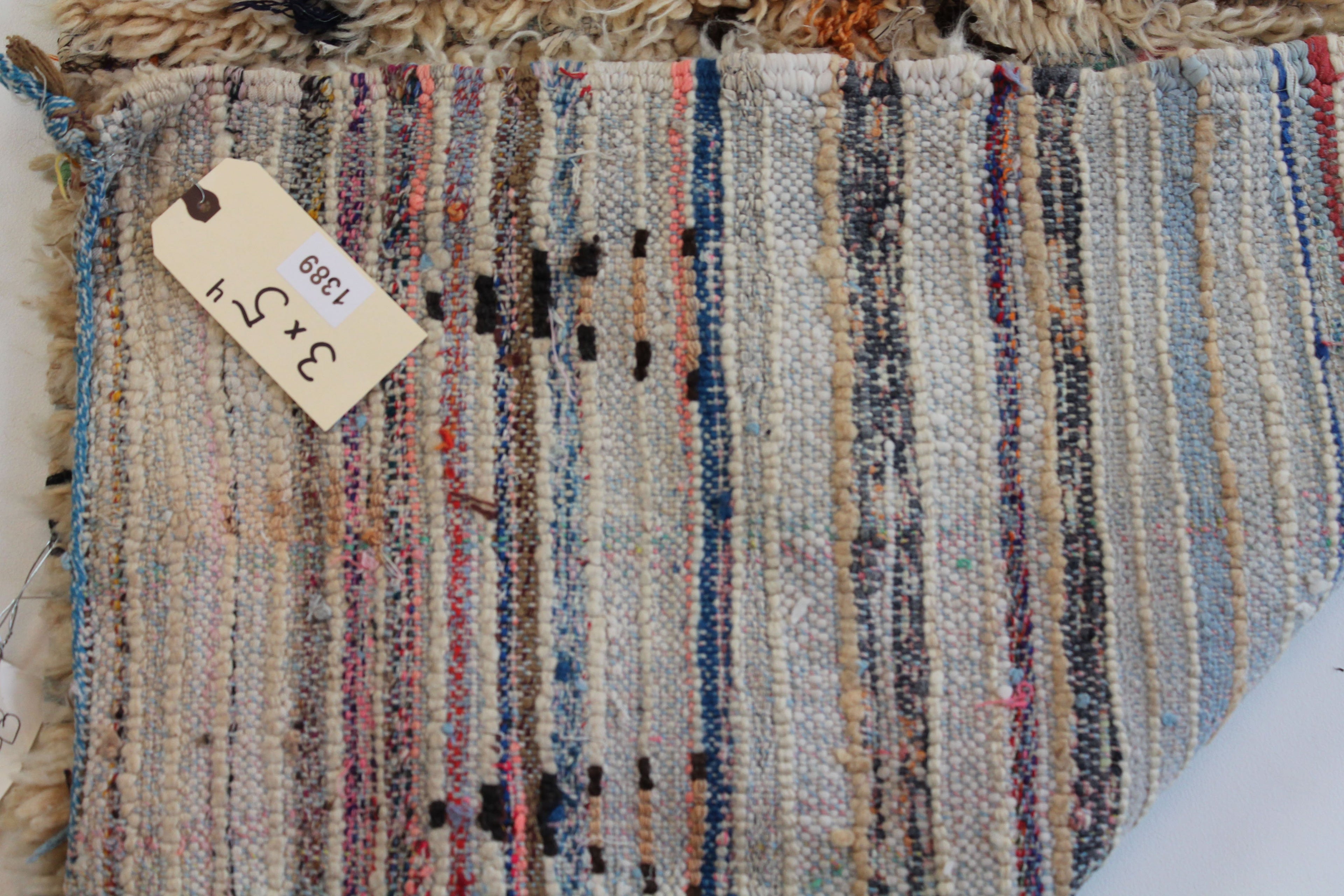 1389 Moulouya with Taupe/Orange/Black/Blue Diamonds Pattern