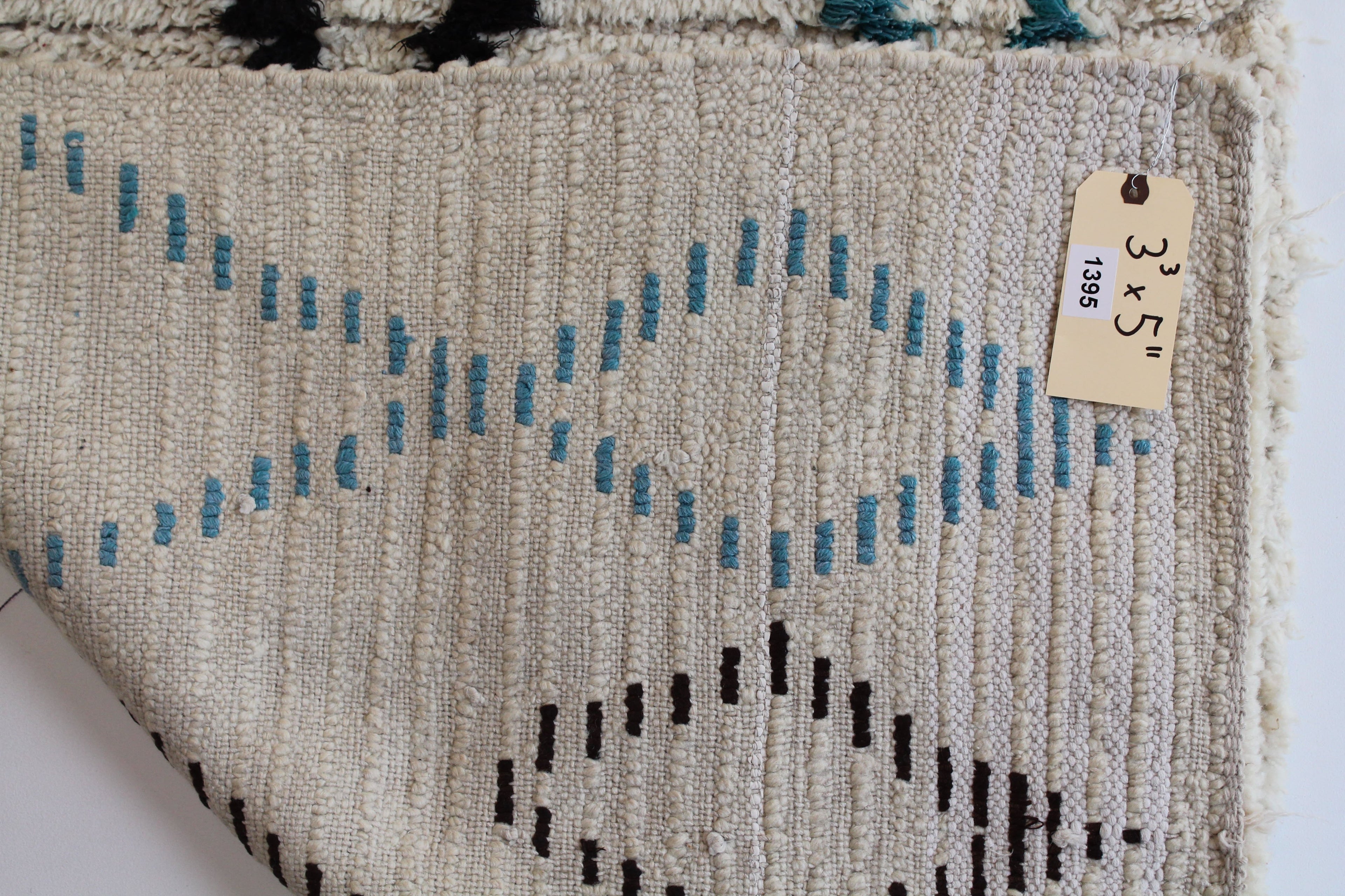 1395 Open East with Taupe/Blue/Pink/Green/Black Diamonds Pattern