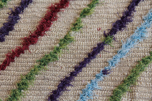 1409 HighAtlas with Taupe/Purple/Green/Blue/Red Diagonal Lines Pattern