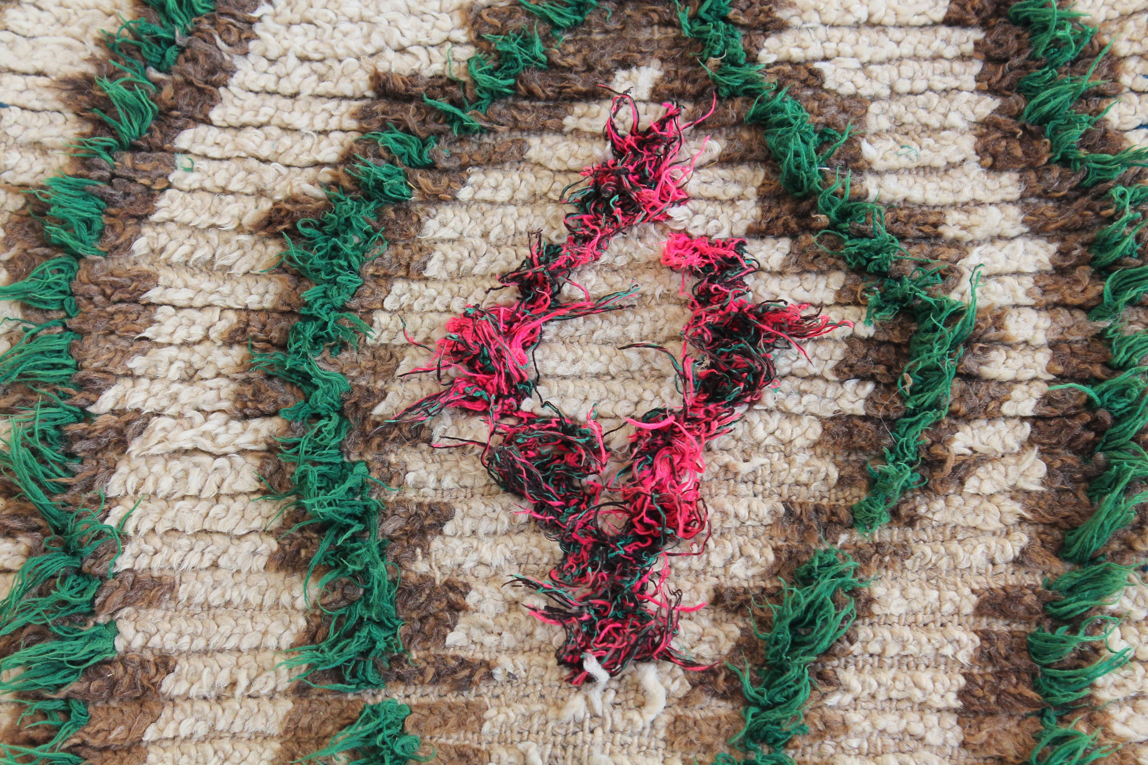 1419 Moulouya with Taupe/Brown/Pink/Green/Orange/Blue Diamonds Pattern