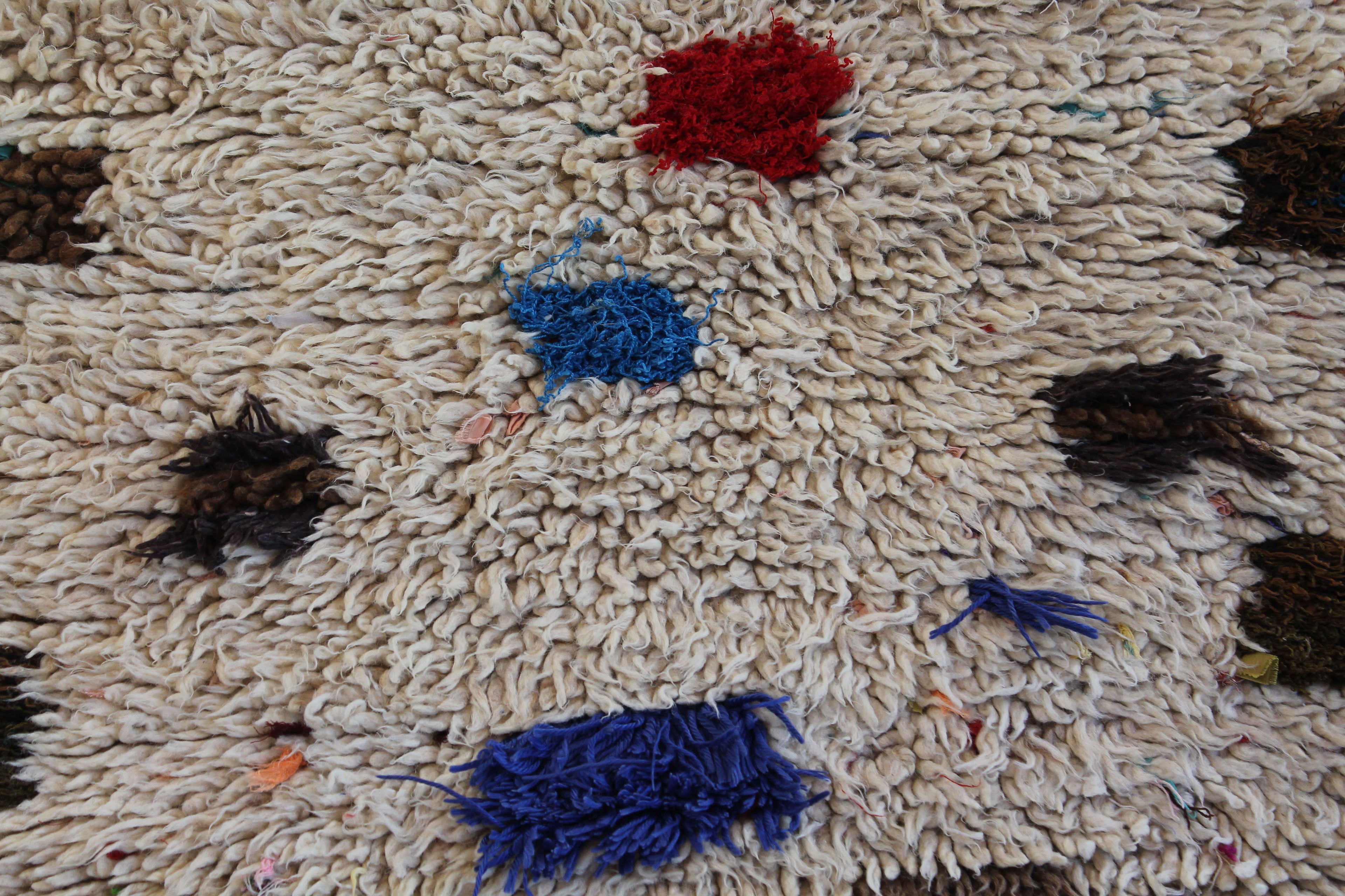 1431 Moulouya with Taupe/Brown/Red/Blue Squares Pattern